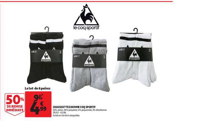 chaussettes homme coq sportif