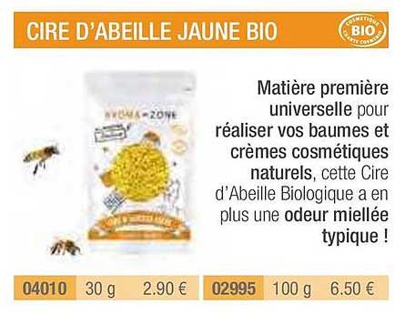 cire d'abeille jaune bio