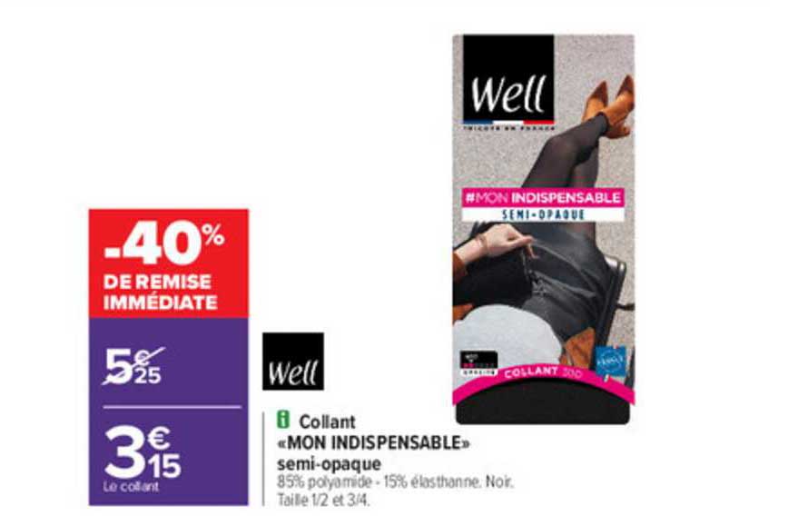 collant «mon indispensable» semi-opaque well