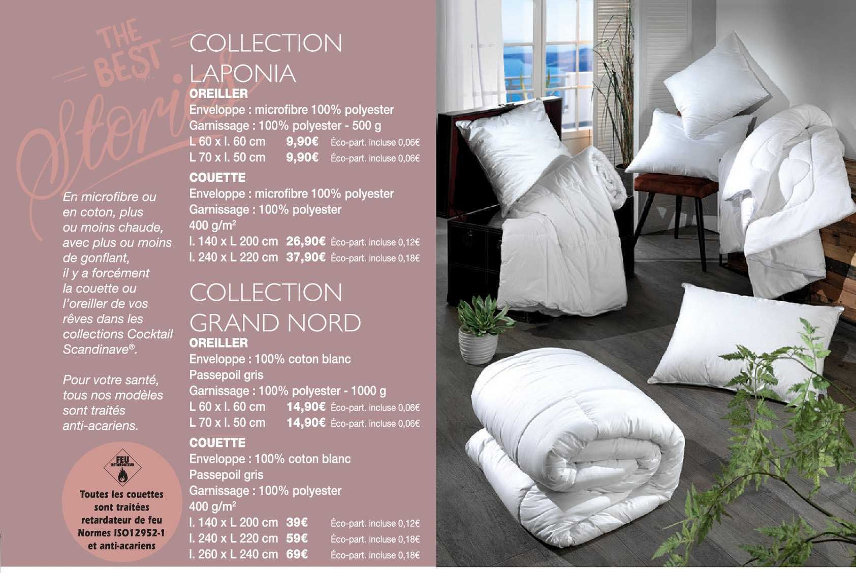 Collection Laponia : Oreiller, Couette, Collection Grand Nord