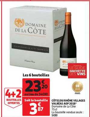 Côtes Du Rhône Villages Valréas Aop 2018 Domaine De La Côte