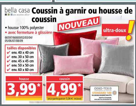 coussin à garnir ou housse de coussin bella casa