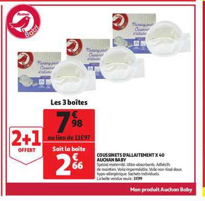 Coussinets D'allaitement X40 Auchan Baby