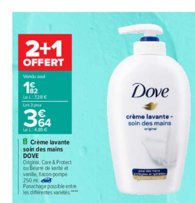 crème lavante soin des mains dove