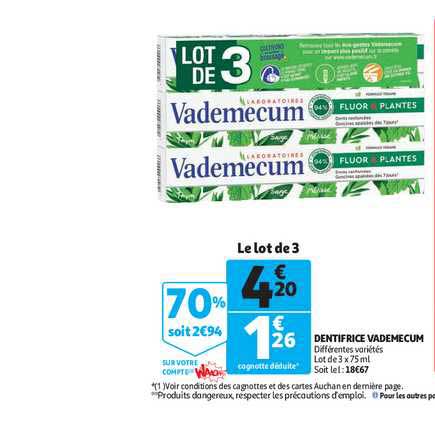 Dentifrice Vademecum