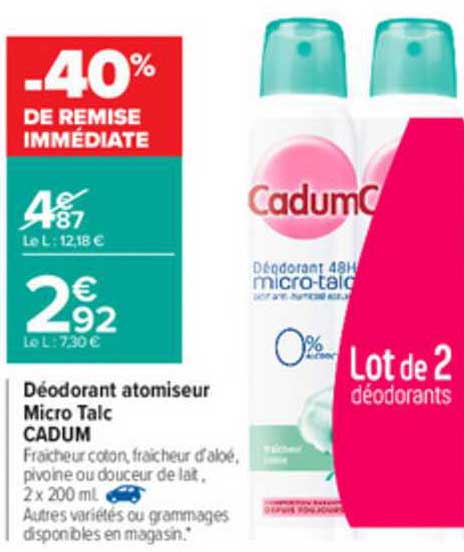 Déodorant Atomiseur Micro Talc Cadum
