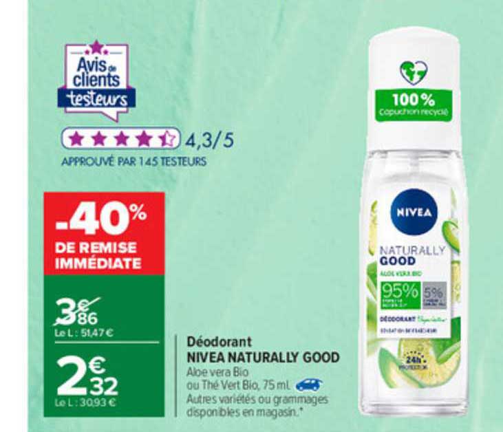 déodorant nivea naturally good