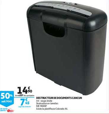 destructeur de document cancun