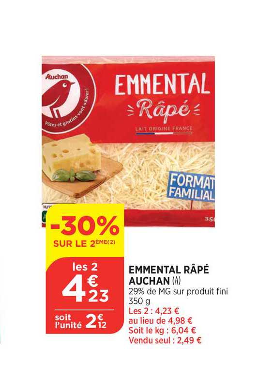 Emmental Râpé Auchan
