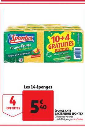 éponge Anti Bactérienne Spontex
