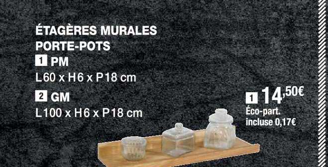 étagère murales porte pots