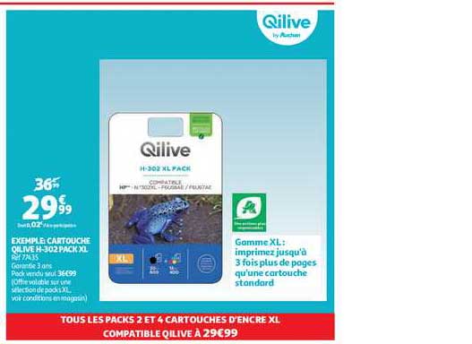 exemple cartouche qilive h-302 pack xl