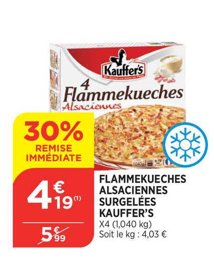 Flammekueches Alsaciennes Surgelées Kauffer's