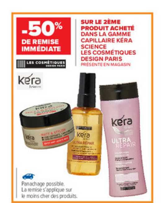 gamme capillaire kéra science les cosmétiques design paris