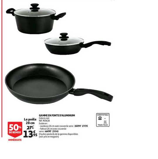 gamme en fonte d'aluminium