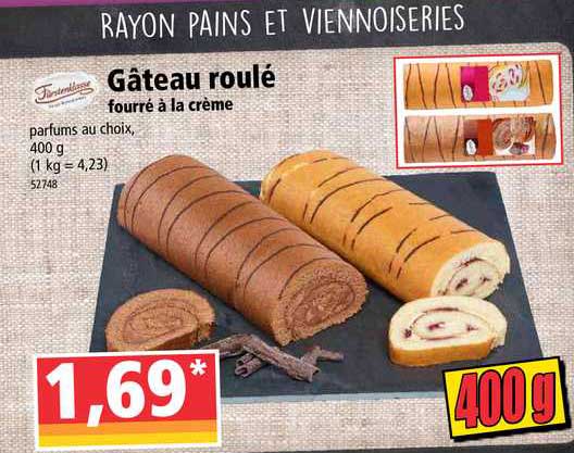 Gâteau Roulé Fourré à La Crème