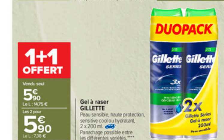 gel à raser gillette