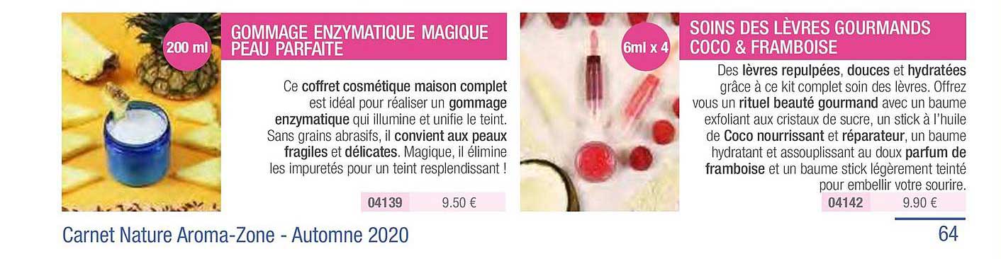 gommage enzymatique magique peau parfaite soins des lèvres gourmands coco & framboise