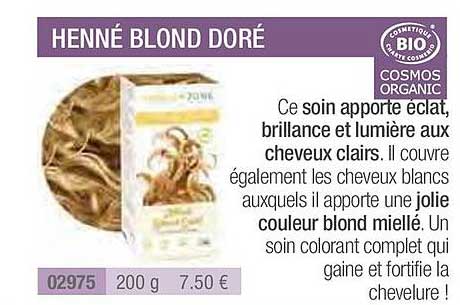 henné blond doré