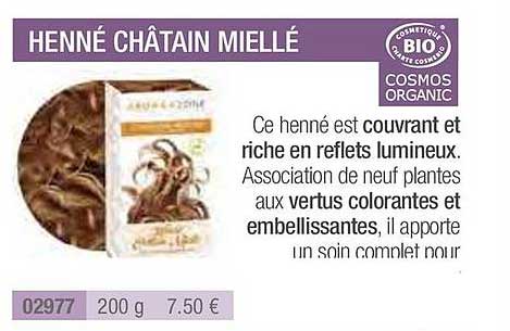 henné châtain miellé