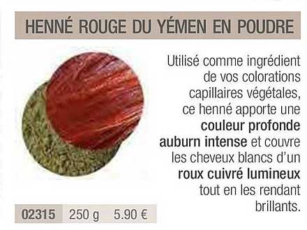 henné rouge du yémen en poudre
