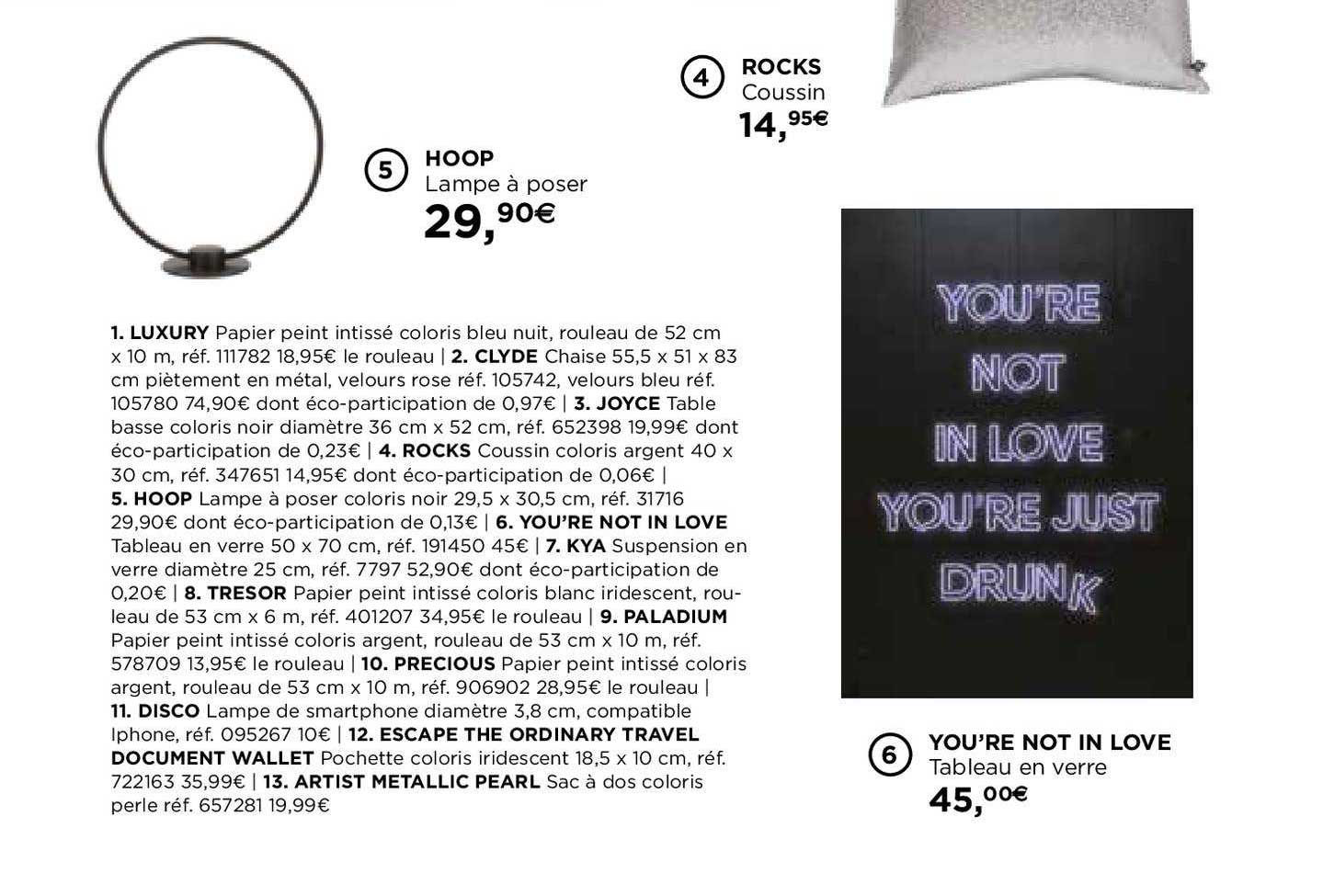 hoop lampe à poser rocks coussin