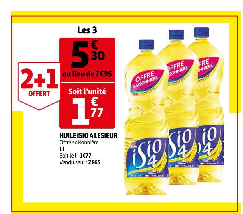 huile isio 4 lesieur 2+1 offert