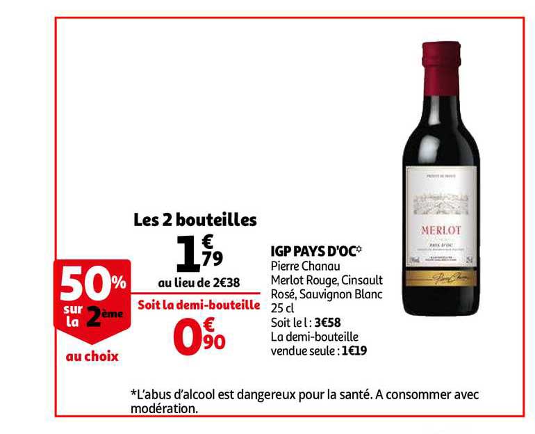 igp pays d'oc pierre chanau merlot rouge, cinsault rosé, sauvignon blanc