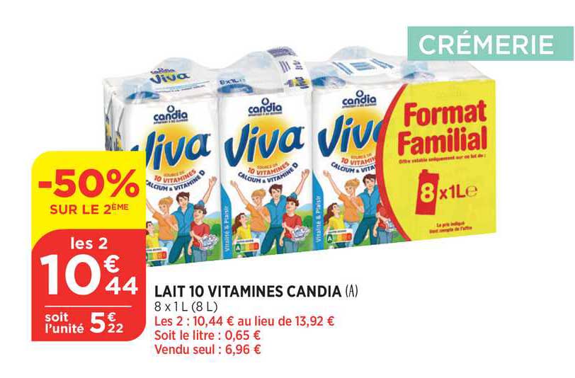 Lait 10 Vitamines Candia