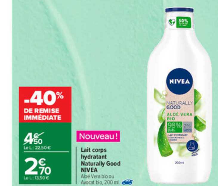 lait corps hydratant naturally good nivea