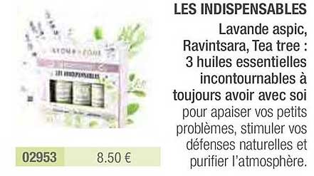 les indispensables lavande aspic ravinstara tea tree