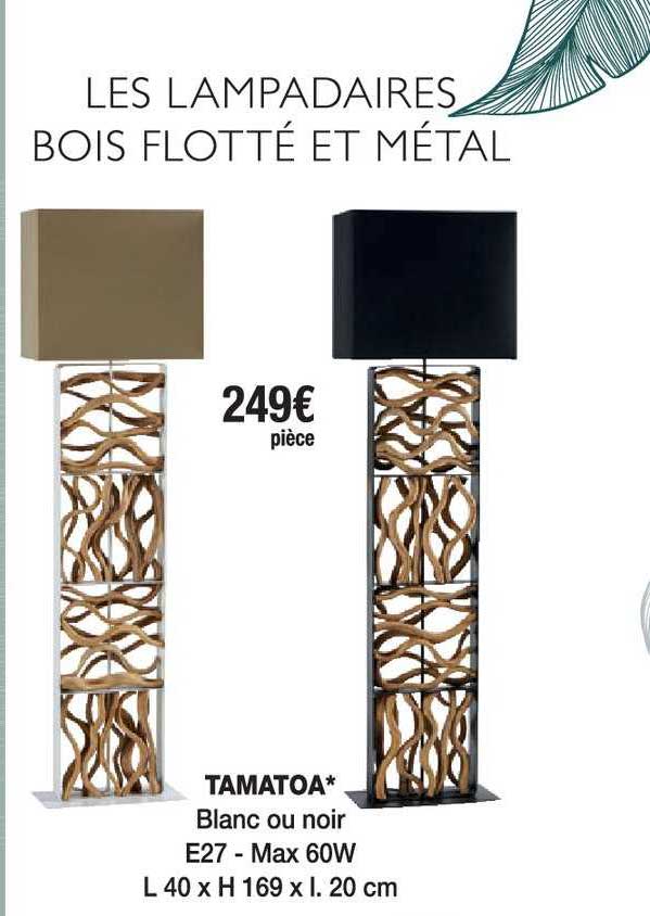 les lampadaires bois flotté et métal tamatoa