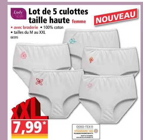 Lot De 5 Culottes Taille Haute