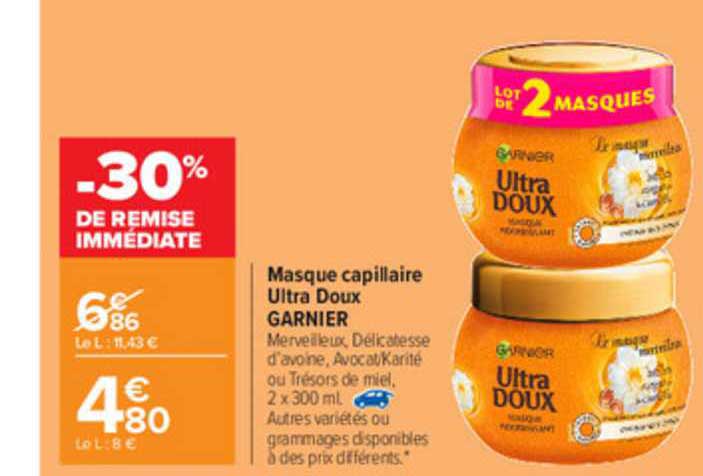 Masque Capillaire Ultra Doux Garnier