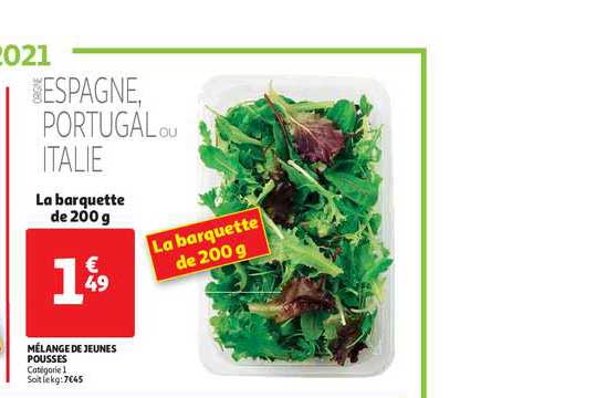 mélange de jeunes poussés