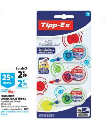 mini souris correctrices tipp ex