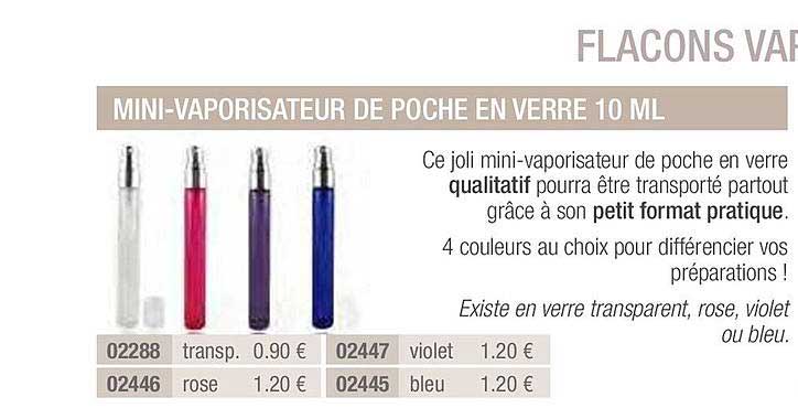 Mini Vaporisateur De Poche En Verre 10 Ml