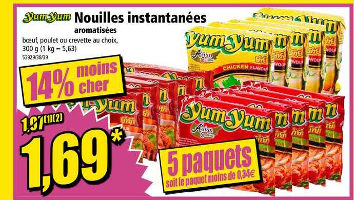nouilles instantanées yum yum