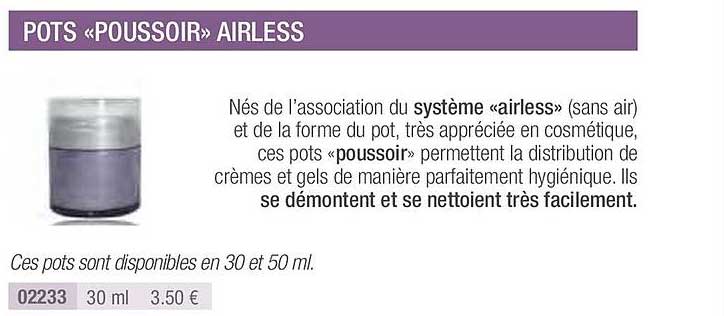 pots "possouir" airless