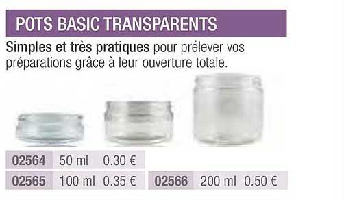 pots basic transparents