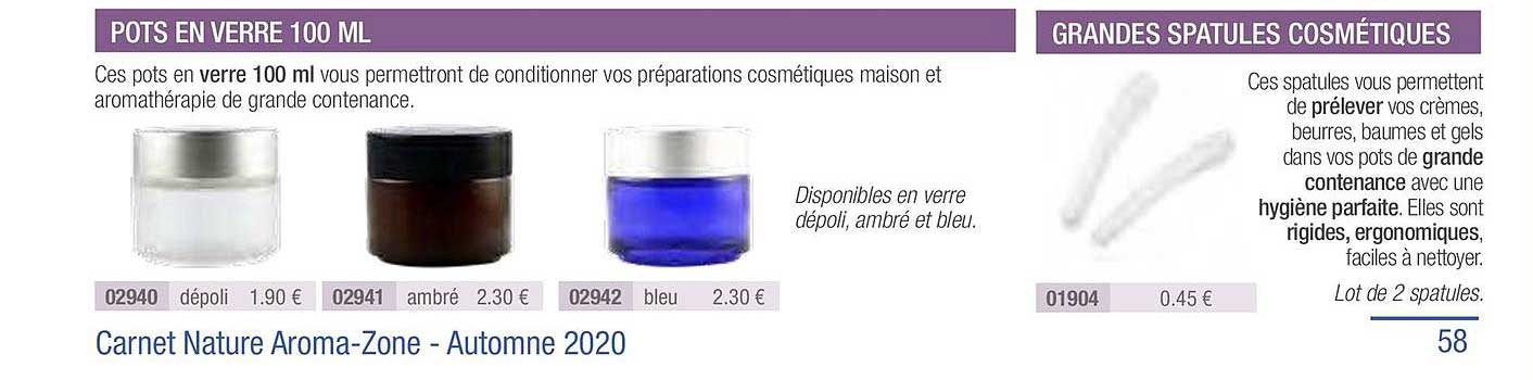 pots en verre 100 ml grandes spatules cosmétiques