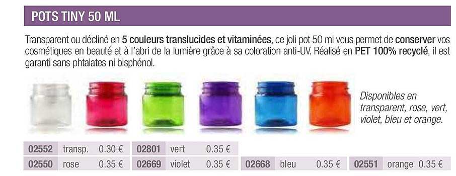 pots tiny 50 ml