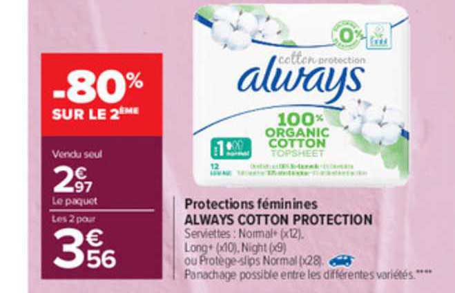 Protections Féminines Always Cotton Protection