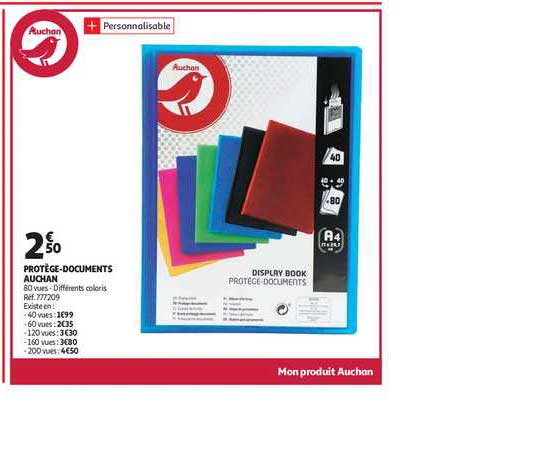 protège-documents auchan