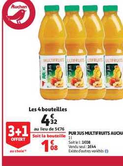 Pur Jus Multifruits Auchan