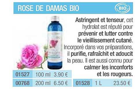 rose de damas bio