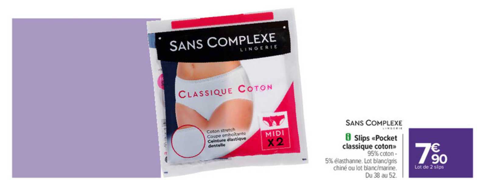 slips «pocket classique coton» sans complexe