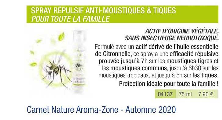 spray répulsif anti moustique & tiques pour toute la famille