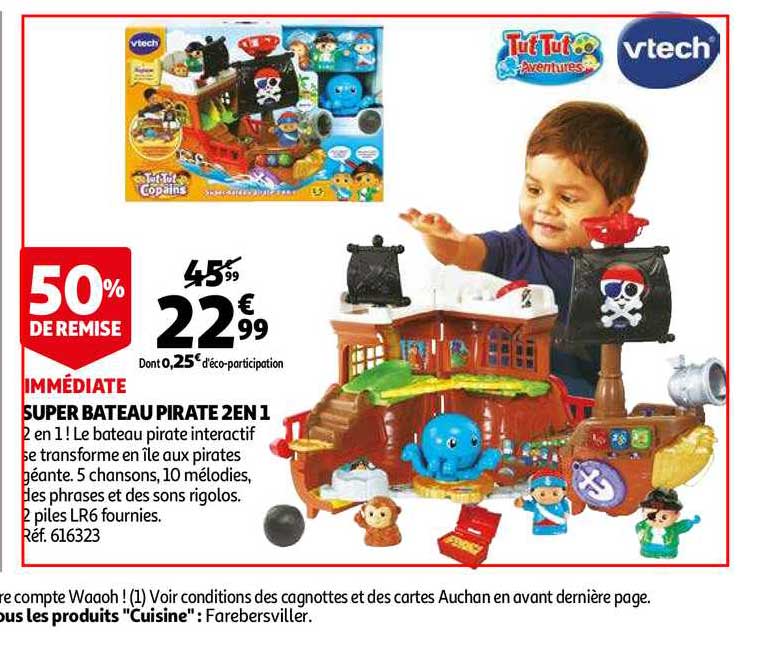 super bateau pirate 2en1 50% de remise immédiate