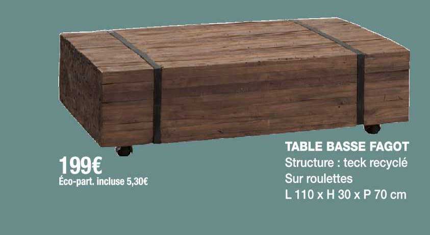 table basse fagot